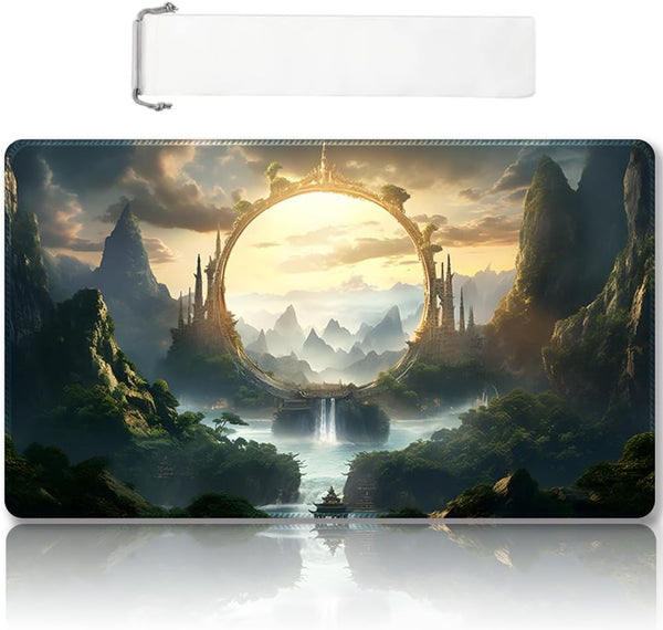 DAUXID Premium Stitched MTG Playmat with Zones and Non-Slip Rubber Backing - TCG