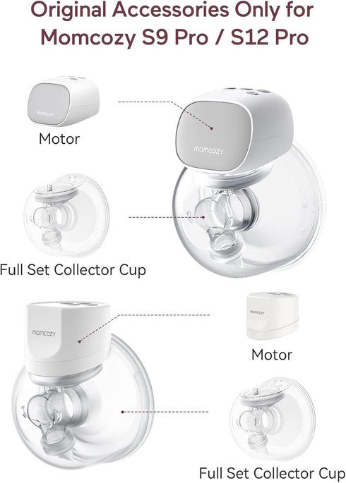 Momcozy S9 Pro/S12 S9 Pro/S12 S9/S12/S12Pro-Quick Set 24mm 180ml, 1 Pack) Original Pro Replacement Accessories, Only