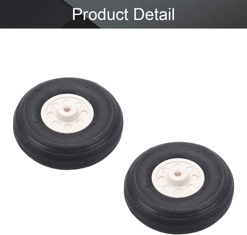 Fielect 1.5 inch Super Light Sponge Tire and Wheel Sets for RC Model Airplane and Car, PU Sponge Tire