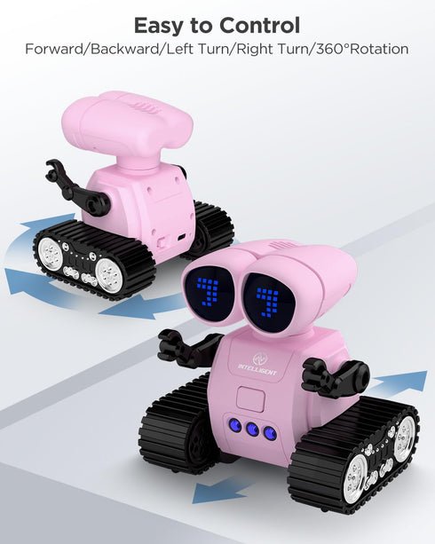 Programming, 6-12 Robot Toys for Kids, Rechargeable Remote Control Robot Toys with Walkie Talkies, Gesture Sensing