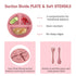 Losecu Set|Baby Set Silicone Feeding Led Weaning Supplies|Suction Plate Bowl with Bib, Spoon, Fork, Sippy Cup|Feeding