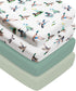 FIGEPO 4 Pack Mallard Duck Baby Crib Sheets Neutral Unisex Breathable Fitted Nursery Sheets for Baby Girl or Boys (Crib
