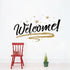 Woodland Arts Welcome Home Stars Wall Door Decals - 22 x 15 Inches, Brown and Black, Removable Stickers for Home