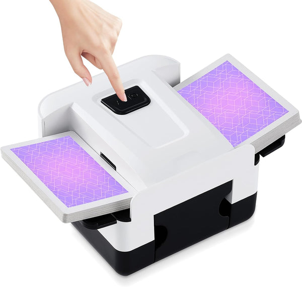 FEIERYA Automatic Card Shuffler,Electric Poker Shuffler,Playing Card Shuffler for Home Card Game,Travel