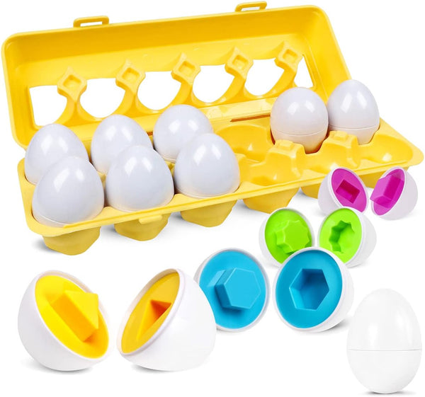 Matching Eggs Easter Egg Toy for Toddlers, Educational Fine Motor Skill Montessori Gift