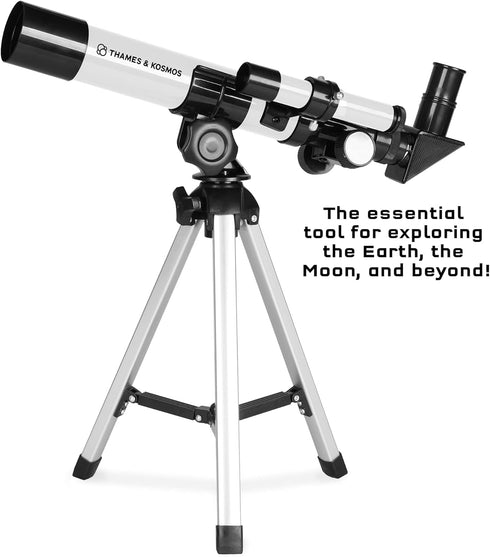 The Thames & Kosmos Telescope, Essential STEM Tool for Children, 100x Magnification, Built-in Compass