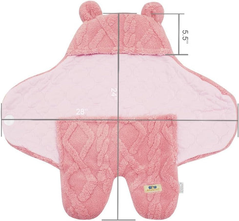 Cozy Soft Pink Newborn Swaddling Blanket - Breathable