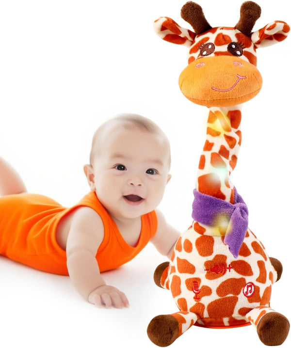 Dancing Talking Singing Giraffe Baby Toy, Tummy Time Toy Giraffe Stuffed Animal