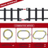 Set Sets 11.5 Playset Classic Christmas Train with Lights and Sounds Railway Tracks Battery Operated Train Toy Models