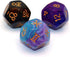 3 Pieces Astrology Dice Acrylic Pearl, Astrological Dice for Constellation Divination, 3 Colors D12 Glitter Astro Dice