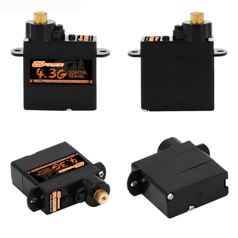 DSPOWER 2PCS 4.3G 1/24 1/28 SCX24 Mini Servo, RC Micro Digital Servo Motor Metal Gear Coreless Steering Servos