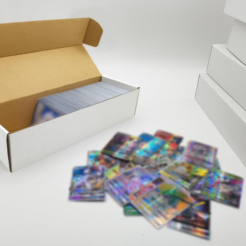 Cardboard Storage Boxes with Dividers for Baseball, Football, Sports Cards and MTG Playing Cards - 6 Count