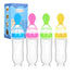 Baby Food Feeder 4 Pack Silicone Baby Food Dispensing Spoon-WAJIAYON, 3 oz