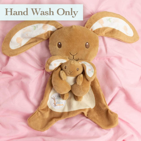 KIDS PREFERRED Guess How Much I Love You Cute Bunny Plush Lovey Crinkle Security Blanket for Infants, Babies, Toddlers