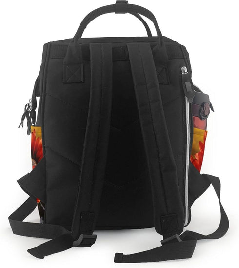 KHIRY Backpack Mummy Backpack Diaper Bag Nappy Baby Bag Donut and Cupcake Multifunction Changing Bags for Travel, Red