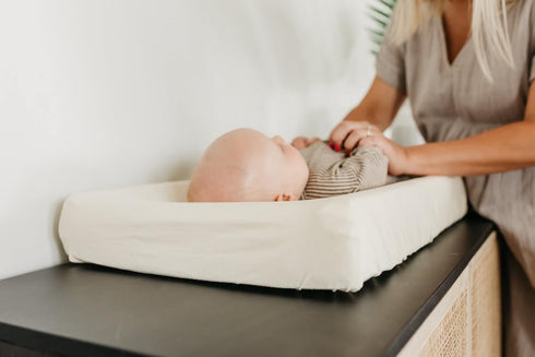 Copper Pearl Premium Knit Changing Pad Cover: Soft, Stylish, Universal Fit for All Standard Diaper Pads, Yuma