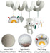 Baby Car Seat Toys, Infant Activity Spiral Plush Hanging Stroller Toys with Squeaker and teether for Car Seat Stroller