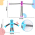 WUCLUD 12PCS Telescopic Suction Cup Robot Toy,pop Tubes,Toys for Kids,Toddler Travel Toys,Toddler Sensory Toys,figette