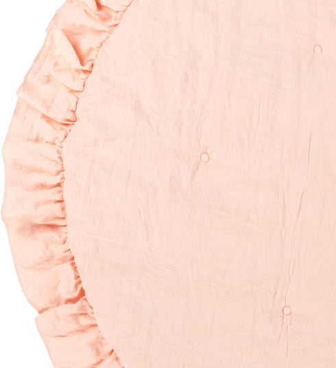 36" Tummy Lush Decor Baby Round Ruffle Play Mat Diameter Blush - Time Mat - Pink Playmat - Baby Play Mats for Floor