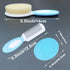 Baby Hair Brush & Silicone Cradle Cap Brush Set, for Newborns & Toddlers, Natural Soft Goat Bristles (Blue)
