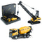 Diecast Metal Construction Trucks Models Set of 2 - Heavy Metal Toy Cement Truck and Construction Crane 1:50 Scale -