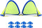Poray Soccer Goal for Kids, Easy-up Set of Two Portable 4FT Soccer Nets with 8 Field Marker Cones and Extra Stakes