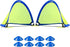 Poray Soccer Goal for Kids, Easy-up Set of Two Portable 4FT Soccer Nets with 8 Field Marker Cones and Extra Stakes
