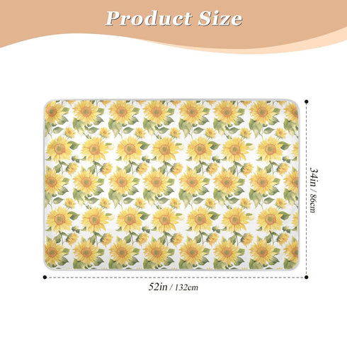 siphylline Summer 52" 34" Minimalist Sunflower Floral Extra Large Resuable Changing Pad Covers Soft Absorbent Diaper
