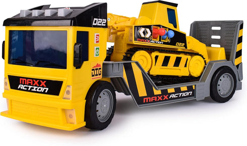 Sunny Days Entertainment Maxx Action 2-N-1 Mega Mover Construction Truck and Trailer