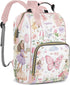 LiSoAkWE Backpack Backpack Mommy Backpack Fairy Garden Watercolor Butterfly Personalized Diaper Bag