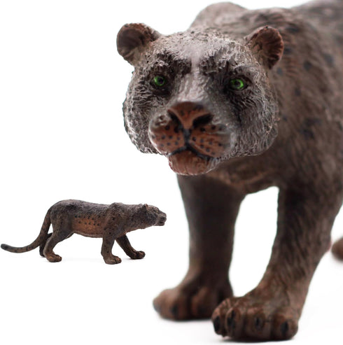 Gemini&Genius Black Leopard Animal Toy, Wildlife Action Figure for Kids, Great Gifts and Room Decoration