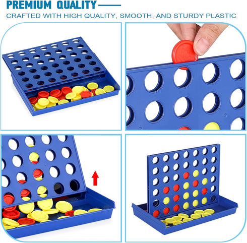 Mini 4 in a Row Connect Game Travel Board Game (Small) 7x4.8 Inch