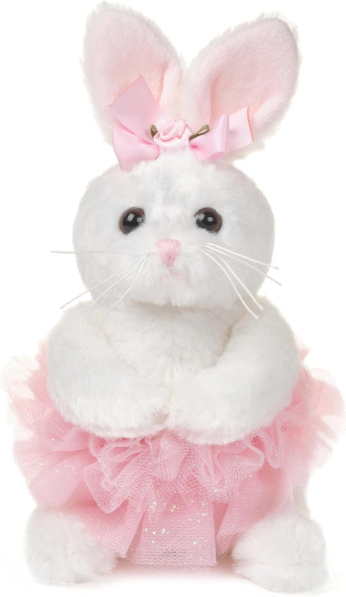 Bearington Collection Ballerina Stuffed Animal - 6" Bunny Lil' Twirls Ballet Doll for Girls Dance Recital Gifts
