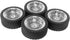4PCS 65mm RC Rally Car Rubber Tires and Plastic Plating Wheel Rims Set 12mm Hex for 1/10 RC On-Road Rally Drift Racing Car for HSP Tamiya Sakura HPI WR8 HSP TT02 WLtoys (Silver)
