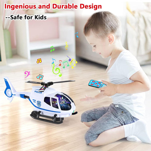 3 4 5 6 7 8 ele ELEOPTION Airplane Toy with Infrared Remote Control Plane Toys Helicopter with Lights and Music