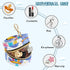Hippopotamus Round Pacifier Storage Case with Zipper, Portable Pacifier Case for Travel, Diaper Bag & Purse, Pacifier