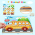 8 Pack Kids3-5, 9 Zeoddler Wooden Puzzles for Toddlers, Vehicle Jigsaw Puzzles for Pieces Preschool Learning