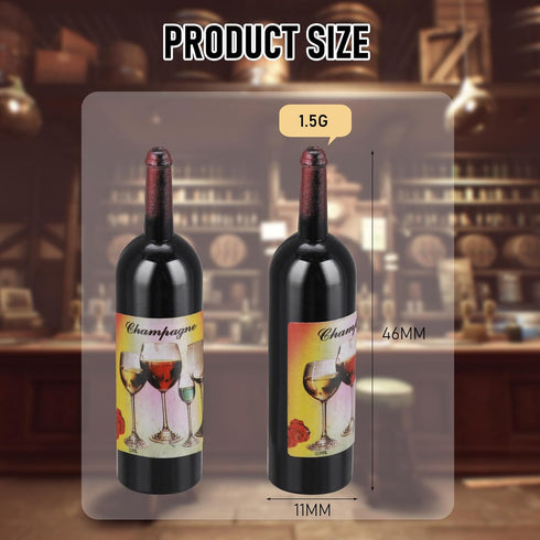 simarro Dollhouse Wine Bottles, 10Pcs Miniature Red Wine Bottles for Dollhouse Decorations