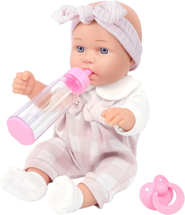 Ecore Fun 12" Baby Doll and Clothes Accessories Playset - 6 Pcs