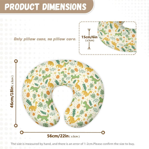 Sarogrorin Leaves Dinosaurs Baby Lounger Cover Dinosaur Eggs Nest Cover Breastfeeding Nursing Pillow Covers Detachable