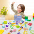Jaeespon Set 3+ Dough Tools Play for Kids-Dough Accessories Molds Dinosaur Fruit Roller Cutter Scissor and Storage Box