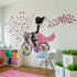 DEKOSH Girl Wall Decals for Kids Room, Butterflies and Flowers Wall Art Stickers for Nursery Decor