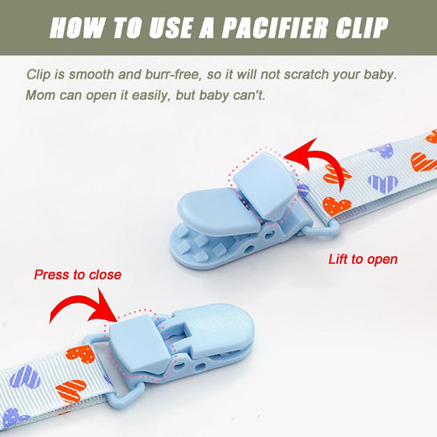 10-Pack (3/4 Inch, 10 Pacifier Clip Replacement Ends - BPA-Free Plastic Fasteners for DIY Baby Crafts, Sewing Bibs