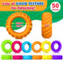 50 Pack Fidget Rings Sensory Toys for Kids: Textured Sensory Rings - Bulk Fidgets for Classroom Prizes - Quiet Fidget