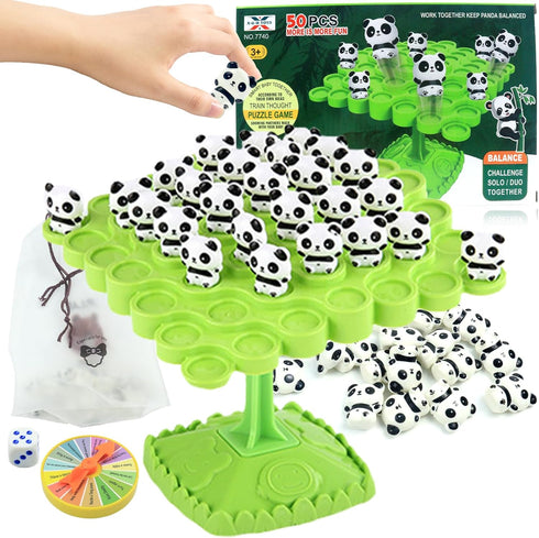 kykake Panda Balance Game Toys,Balance Game Tree Two-Player Parent-Child Interactive Family Tabletop