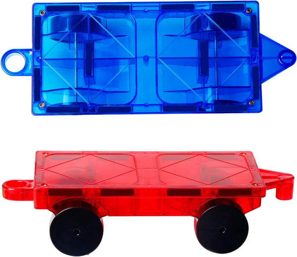 MAGBLOCK 2 Pieces Magnetic Tiles Car Truck Wheel Set - Compatible with Magnet Tiles for Kids Toddlers