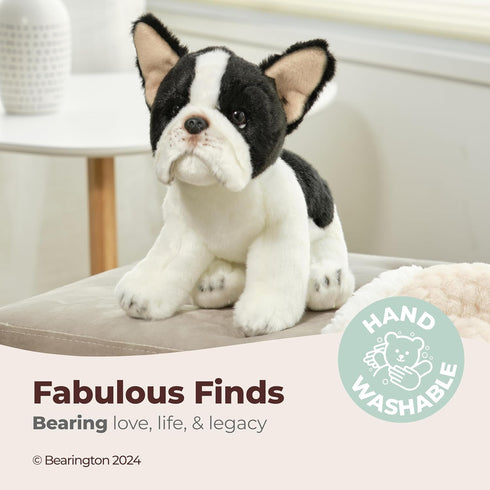 Bearington Collection Oliver The French Bulldog Plush Stuffed Animal, 13 Inch