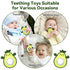 suhunide 0-6 3-24 Baby Rattles Teething Toy for Babies Months, Avocado Design BPA Free, Teething Relief for Infant