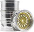 4PCS 52mm Diameter Plastic Plating Wheel Rims Hex 12mm for 1:10 RC On-Road Drift Touring Racing Car, Gold Silver,