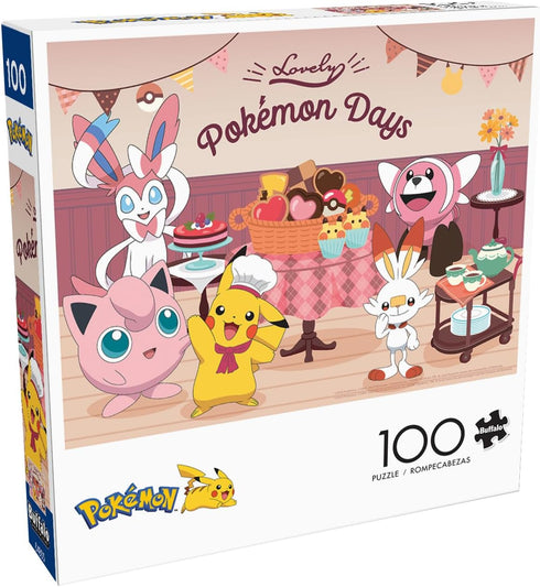 Buffalo Games - Pokémon - Lovely Pokemon Days - 100 Piece Jigsaw Puzzle for Families - Finished Size 15.00 x 11.00